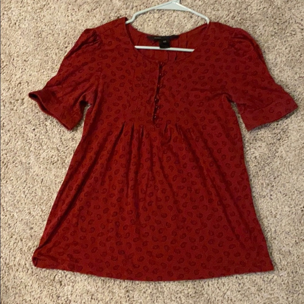 Marc Jacobs red paisley blouse